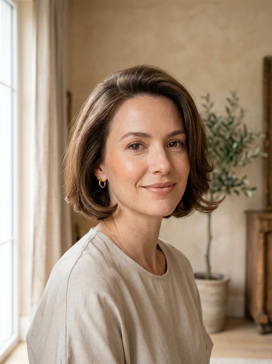 Kurze Haare mit eleganter Blowout-Form - edle Frisur für kurze Haare